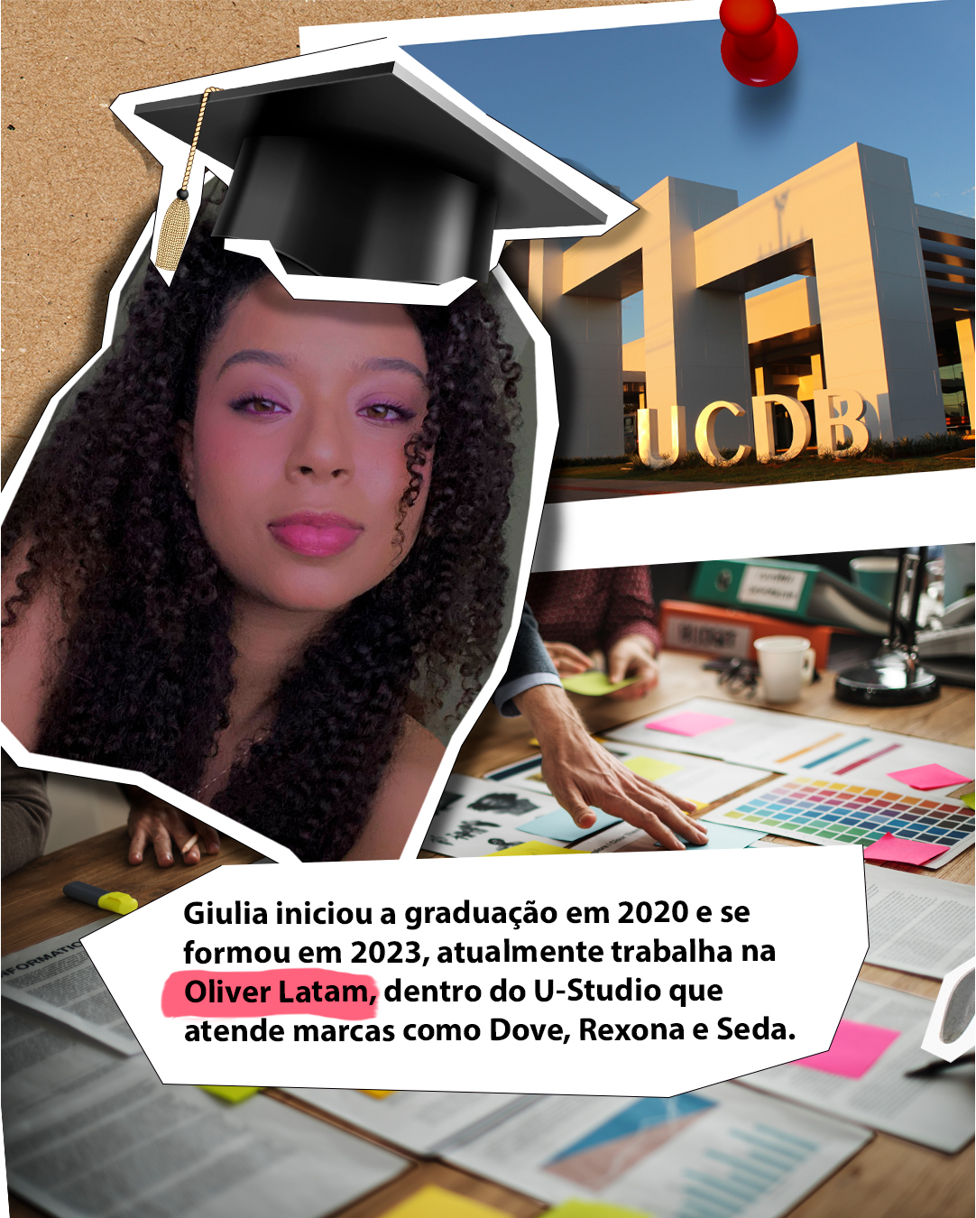 #OlhaOndeEuTô O que mais tem, é aluno por aí fazendo bonito na publicidade e na comunicação. Conheçam a trajetória da ex-aluna @giuliacasagrande_ e o que ela compartilha para os atuais acadêmicos.