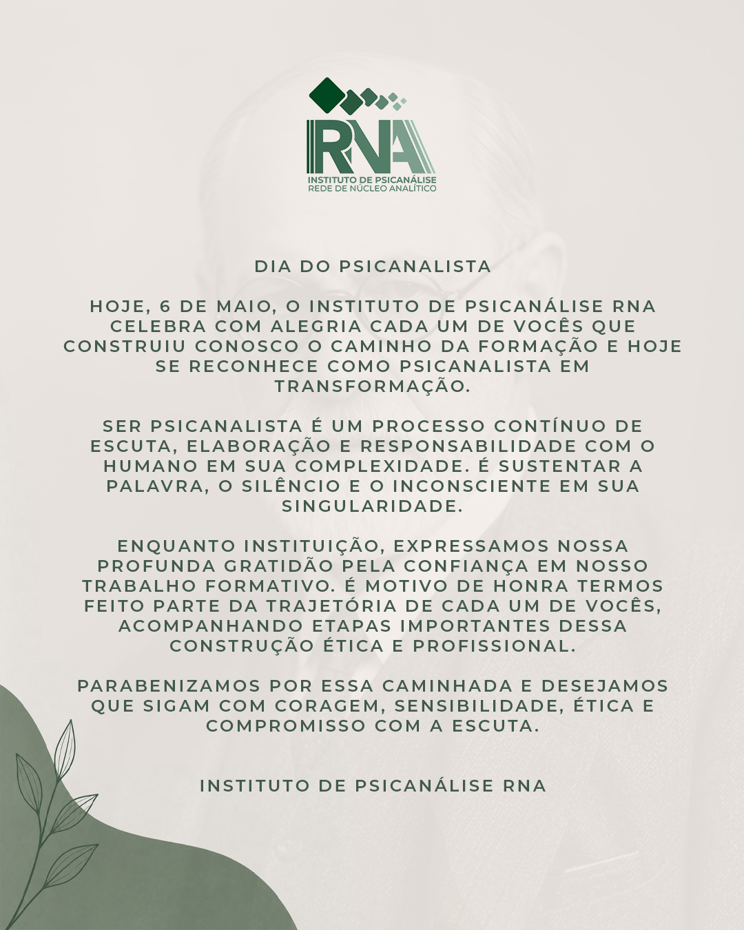 DIA DO PSICANALISTA Hoje, 6 de… DIA DO PSICANALISTA Hoje, 6 de…