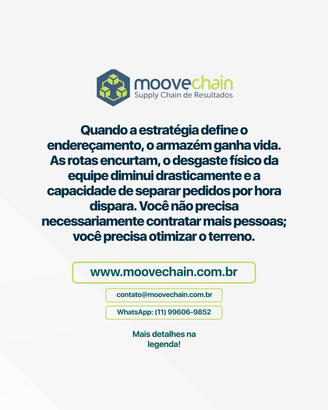 Seu armazém é um depósito estático ou um motor dinâmico?
Organizar o estoque por ordem alfabética ou fornecedor é queimar margem de lucro. O Slotting inteligente transforma dados em geografia: posiciona os itens de alto giro (Curva A) a poucos passos da expedição.
O objetivo é reduzir a quilometragem da equipe e acelerar a vazão (throughput) dos pedidos.
A posição da mercadoria define a sua velocidade de entrega. Confira como otimizar o seu layout. 📍
#Slotting #CurvaABC #EngenhariaDeProcessos #SupplyChain #MooveChain