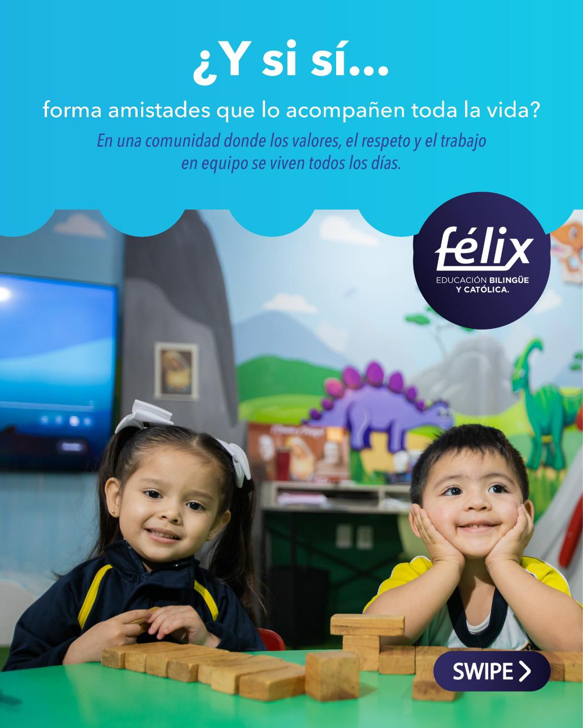 ¿Y si sí…? 💙
A veces, una gran decisión puede cambiar el futuro de tu hijo. En el Colegio Félix, lo acompañamos a aprender, crecer y ser feliz.
✨ ¿Y si sí es aquí?
Mayores informes: 📲 833 208 6511
#ColegioFelix #ExcelenciaAcademica #EducacionCatolica