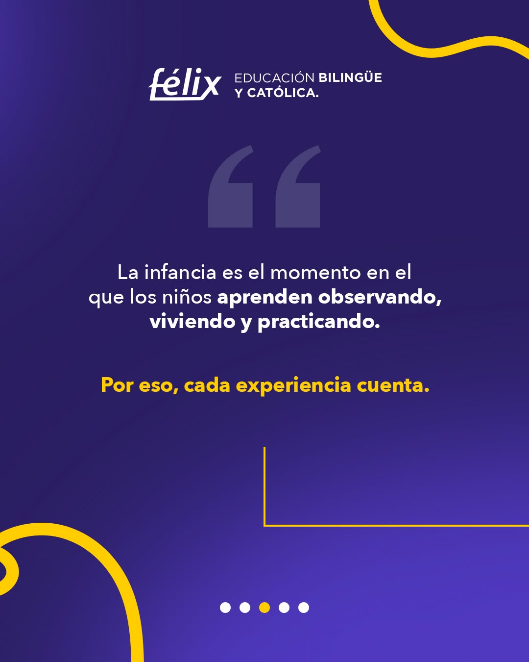 Un lugar para aprender, descubrir talentos, construir Los valores son una de las enseñanzas más importantes que podemos brindar a nuestros hijos.
Mayores informes: 📲 833 208 6511
#ColegioFelix #ExcelenciaAcademica #EducacionCatolica