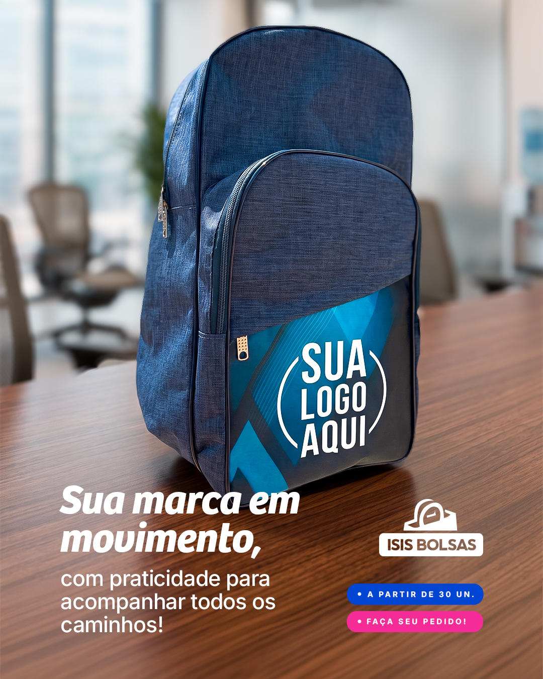 Sua marca em movimento, acompanhando clientes, colaboradores e parceiros com praticidade em todos os caminhos.
As mochilas personalizadas da Isis Bolsas unem resistência, acabamento de qualidade e identidade visual para destacar sua empresa no dia a dia.
📲 Produção a partir de 30 unidades. Faça agora o seu pedido!
#IsisBolsas #MochilasPersonalizadas #BolsasPersonalizadas #SuaMarcaAqui #Atacado