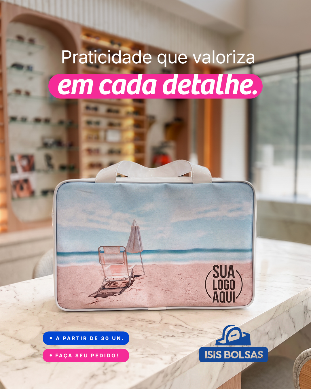 Praticidade que valoriza a experiência do cliente e fortalece a presença da sua marca.
As bolsas personalizadas da Isis Bolsas unem funcionalidade, acabamento de qualidade e personalização sob medida para empresas que querem se destacar em cada detalhe.
📲 Produção a partir de 30 unidades. Faça agora o seu pedido!
#IsisBolsas #BolsasPersonalizadas #SuaMarcaAqui #ProdutosPersonalizados #Atacado