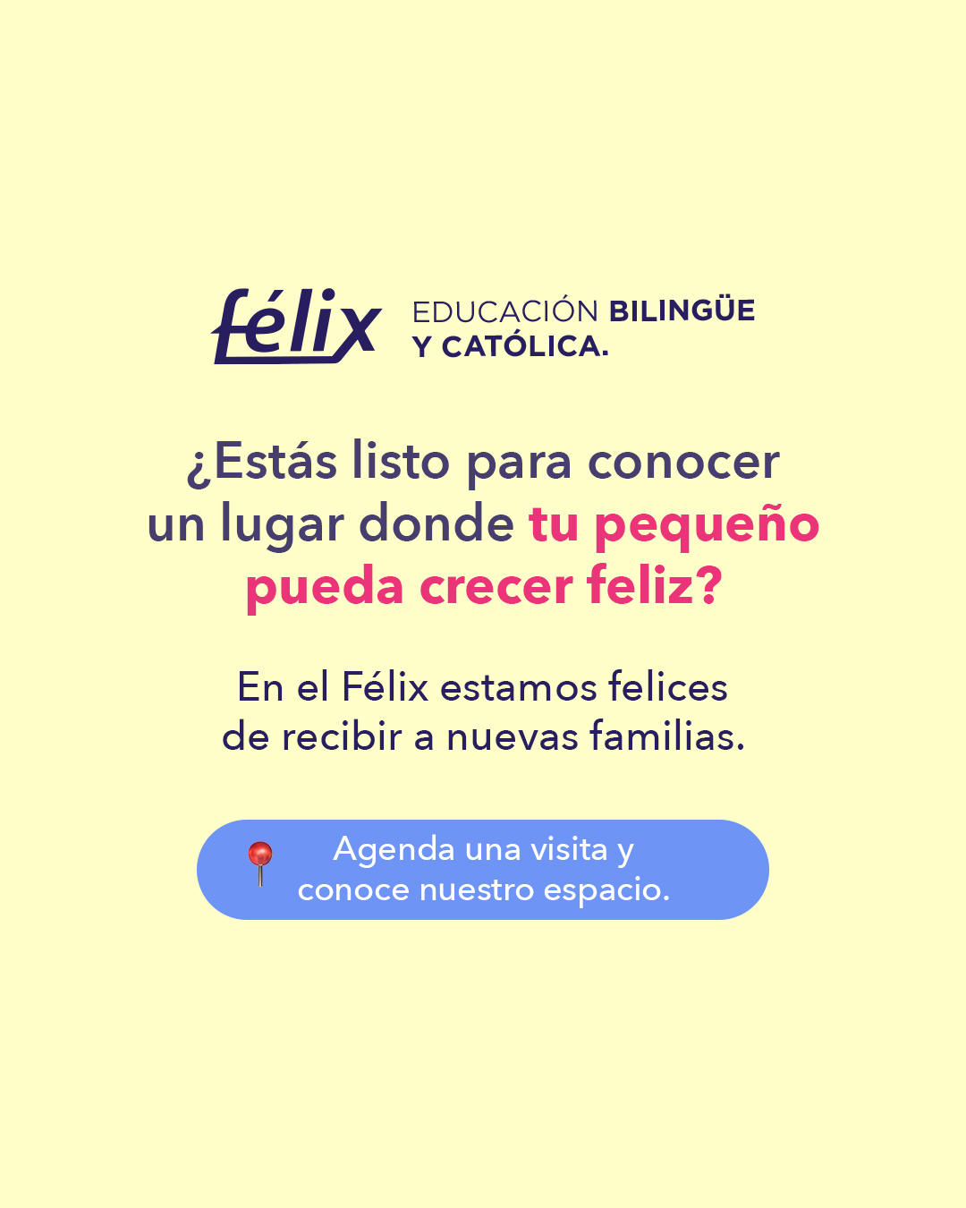 Sabemos que elegir el primer colegio de tu hijo puede sentirse como una gran decisión 🤍 Por eso preparamos esta mini guía con algunos puntos clave que pueden servirte.
Mayores informes: 📲 833 208 6511
#ColegioFelix #ExcelenciaAcademica #EducacionCatolica