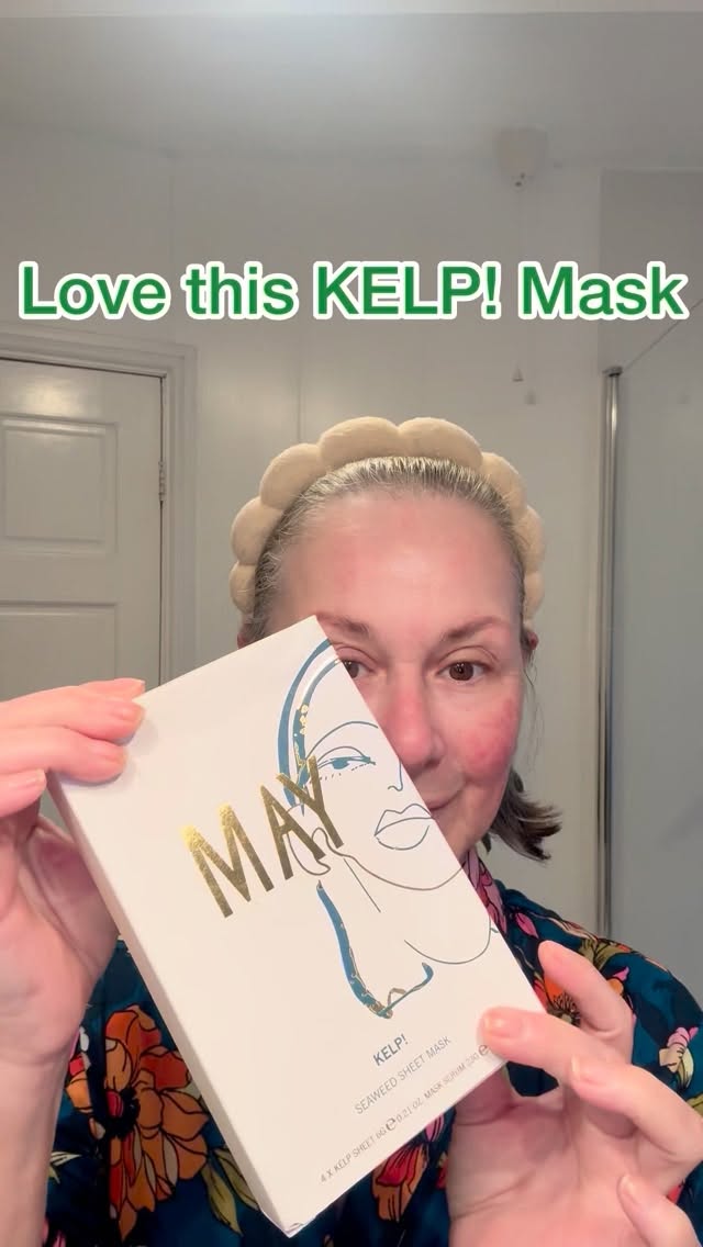 This KELP! face mask is wonderful for my nearly 69 year old skin. Before I start, this is not an ad, it was not gifted, I bought these. After a pancreatic cancer diagnosis in 2022, I discovered I shouldn’t include any Hyaluronic Acid or Collagen in my skincare. Please note all types of cancers are different some can have Hyaluronic Acid and Collagen some can’t. I love my skin care. I wanted to care for my skin especially as I get older. I was struggling to find a mask. I discovered @maybotanicals KELP! Seaweed Sheet Mask last autumn. This has been a game changer for me. I love the ethics behind it, 100% natural, 91% organic ingredients and it decomposes. I also love how it helps my skin. 💚💚💚