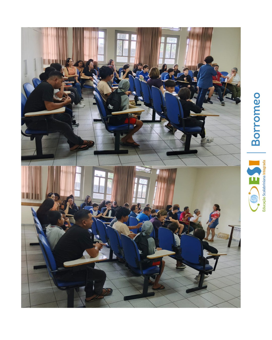 O grupo da JUVESC, juntamente com a Pastoral, realizou a entrega do Gesto Concreto de Natal 2025. Cada família migrante foi beneficiada com uma cesta construída com a colaboração de todas as famílias que participaram deste belo ato de solidariedade.
A JUVESC teve a oportunidade de ver, nos olhos das crianças e de suas famílias, a alegria da partilha. Este é o verdadeiro sentido do Natal: somos todos irmãos, filhos do mesmo Pai.
Enquanto escola em pastoral, estendemos nossa gratidão e desejamos um abençoado Natal. Que o exemplo do presépio nos torne sempre mais unidos.