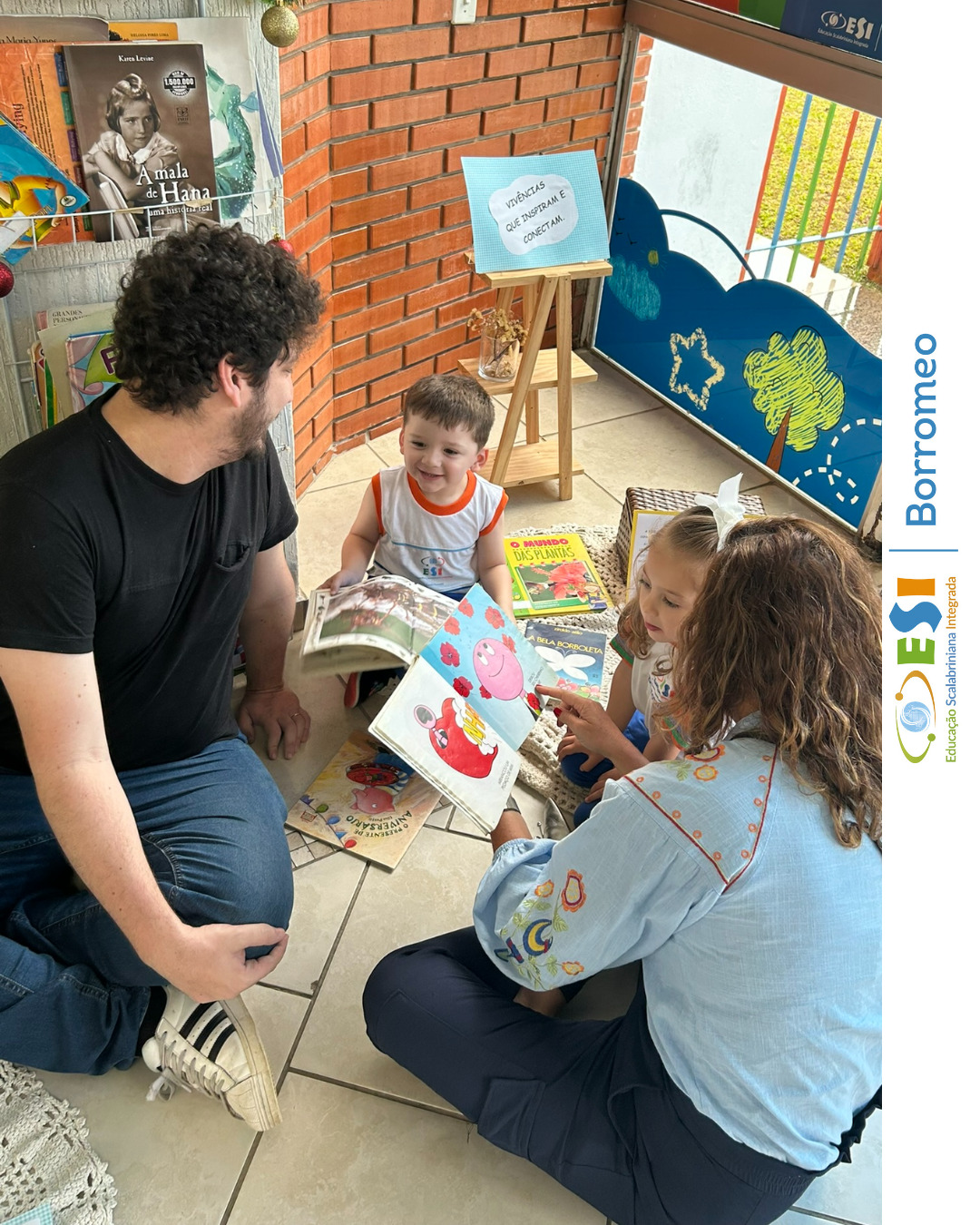 ✨💛 Café com Afeto: Narrativas das Infâncias ✨💛
Nesta semana, o Integral da ESI Borromeo viveu três manhãs marcantes com as famílias da Educação Infantil. Em cada encontro, elas puderam vivenciar propostas que fazem parte do cotidiano do Integral, alinhadas aos direitos de aprendizagem: conviver, brincar, participar, explorar, expressar e conhecer-se.
No Café com Afeto, fortalecemos a parceria entre escola e família. Entre conversas, escuta e acolhida, construímos um momento de aproximação que reflete os valores que orientam o nosso trabalho.
Agradecemos profundamente às famílias que estiveram conosco nessas três manhãs.
Seguimos comprometidos em oferecer experiências que respeitam o tempo da infância, valorizam suas narrativas e constroem, junto às famílias, um caminho de cuidado e desenvolvimento. ✨💛🌿
