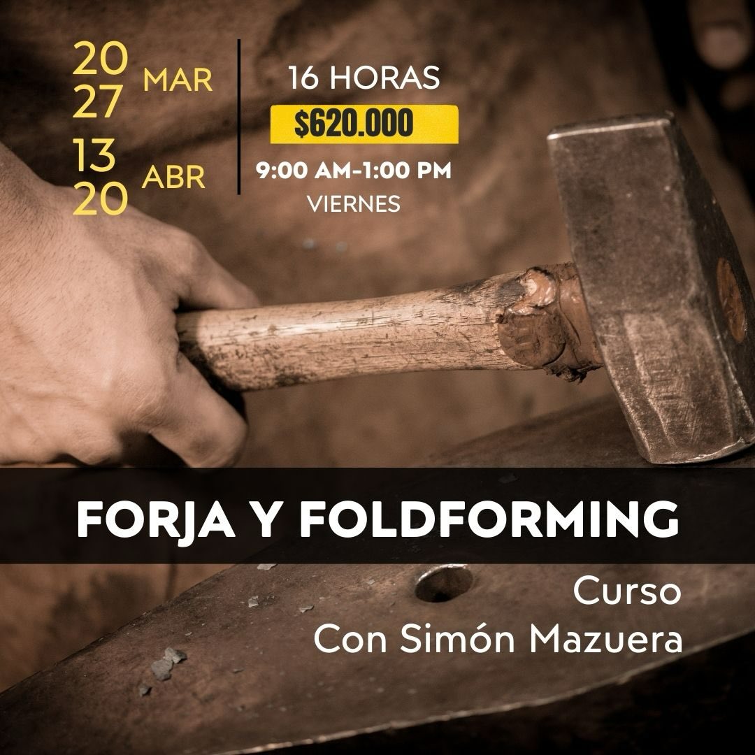 🔨 Forja y Foldforming: Volumen y Textura en el Metal ✨
¡En Materia Prima Escuela Taller @materia_prima_escuela_joyeria , abrimos inscripciones para un curso intensivo donde el metal deja de ser una lámina rígida para convertirse en una pieza orgánica.
De la mano de Simón Mazuera @simonmazuera.jewellery, joyero de la Escuela Massana de Barcelona y experto en joyería artística, aprenderás a dominar el Foldforming. Esta técnica te permitirá crear estructuras tridimensionales complejas y texturas únicas mediante el plegado, martillado y recocido
Detalles del Curso 📝
Duración: 16 horas de formación técnica y creativa.
Intensidad: 4 sesiones (viernes).
Fechas:
Marzo: 20 y 27.
Abril: 10 y 17.
Horario: 9:00 a.m. a 1:00 p.m.
Inversión: $670.000 COP.
¿Qué vas a experimentar? 🎨
Técnicas de Forja: Controlarás el desplazamiento del metal con precisión.
Plegado Creativo: Descubrirás cómo los pliegues generan volúmenes ñ
Simón te acompañará en el proceso de entender el material desde una perspectiva de diseño contemporáneo.
📍 Lugar: Materia Prima Escuela Taller, Calle 35 # 21-24, Teusaquillo, Bogotá.