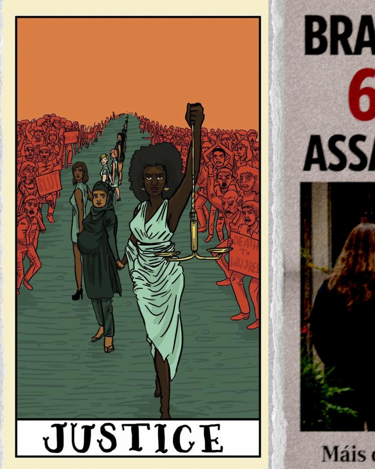 O simbolismo do dia de hoje, 8 de Março, dia Internacional da mulher, não nos desperta apenas entimentos fáceis, felizes.
No contexto político mundial atual, a sensação chega a ser alarmante, aterrorizante - olhar para como as estruturas de poder vigentes nos violentam, nos silenciam, permite que crianças e mulheres sejam ab*sadas e m*rtas.
A deusa tem muitas faces, tem a face do cuidado silencioso das mães, das avós, tem a face da nossa raiva por cada mulher oprimida, tem a face de todos os sonhos que se erguem em solos áridos - porque essa cultura ainda diz que é perigoso uma mulher no poder… que a culpa é nossa porque ousamos comer o fruto do conhecimento.
Porque deveríamos ser passivas, segundo a história dos homens. A deusa em sua face sombria, por vezes a horrorizada em choque pelas notícias que nos assombram, pela percepção de que os homens defendem o ego uns dos outros mesmo quando cometem atrocidades.
A deusa tem a face audaciosa de todas que ousamos confrontar, desobedecer essa velha ordem, do nosso desejo em contar as histórias pela nossa ótica, de receber validação cultural por todas nossas criações.
Hoje mais do que nunca precisamos amar, respeitar, ouvir mulheres, validar suas narrativas, oferecer apoio, oportunidades…
Celebrar as mulheres em todas as suas faces, entender que um corpo cíclico não produz de forma linear, enaltecer mulheres e suas realizações. Trabalhar e direcionar nossas escolhas para que mais mulheres estejam no centro de suas narrativas, ocupem espaços de liderança, para que menos mulheres estejam sobrecarregadas.
Para que mais mulheres possam gozar de uma vida feliz.
Precisamos relembrar que a Terra é uma mulher, que nosso útero é o universo inteiro.
Há que se honrar o portal da vida.