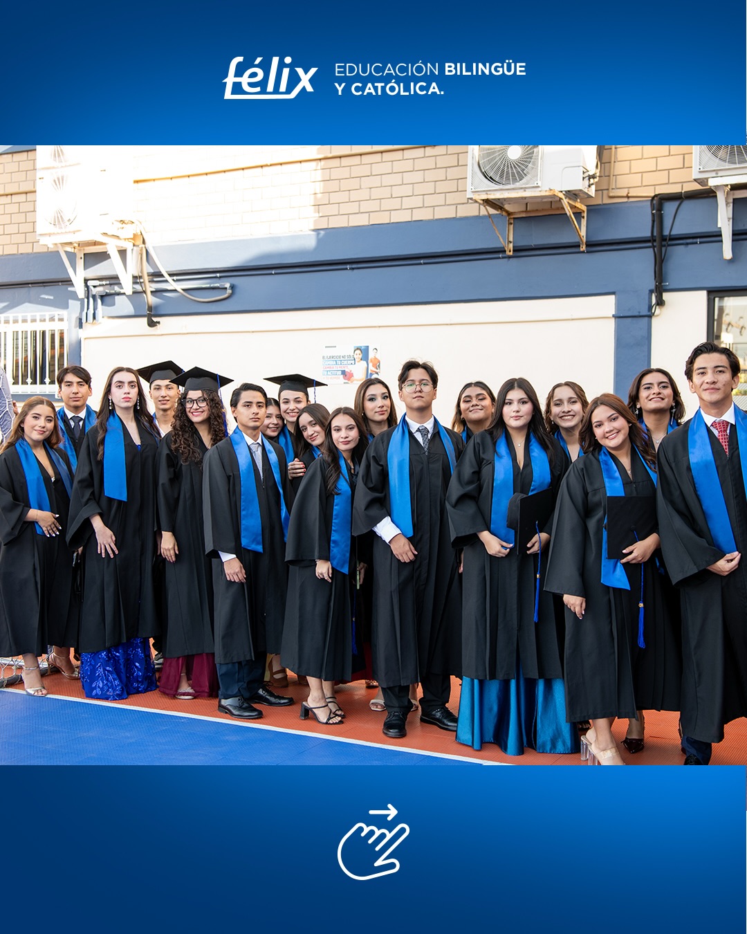 Hoy termina una etapa llena de aprendizajes, amistades, retos superados y momentos que quedarán para siempre en el corazón. 🤍
A nuestros graduados: gracias por permitirnos acompañarlos en parte de su historia. Nos llena de orgullo ver todo lo que han logrado y la persona en la que se están convirtiendo.
¡Felicidades y mucho éxito en lo que viene!
#ColegioFelix #ExcelenciaAcademica #EducacionCatolica