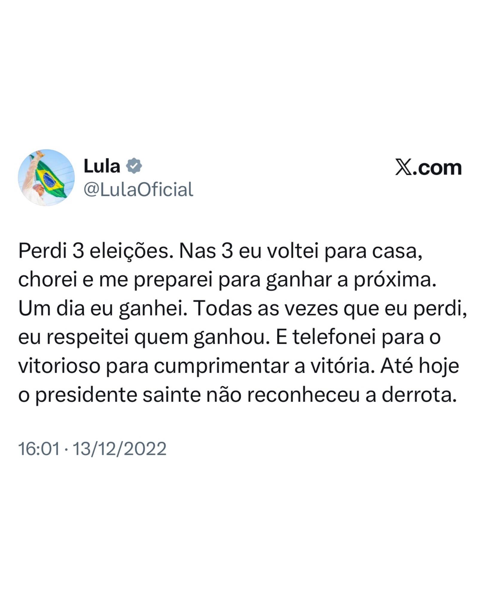 Movimento 342 Artes | Cultura e Democracia no Instagram: “Uma publicação de Luiz Inácio Lula da Silva, feita em dezembro de 2022, voltou a ganhar significado quatro an…”